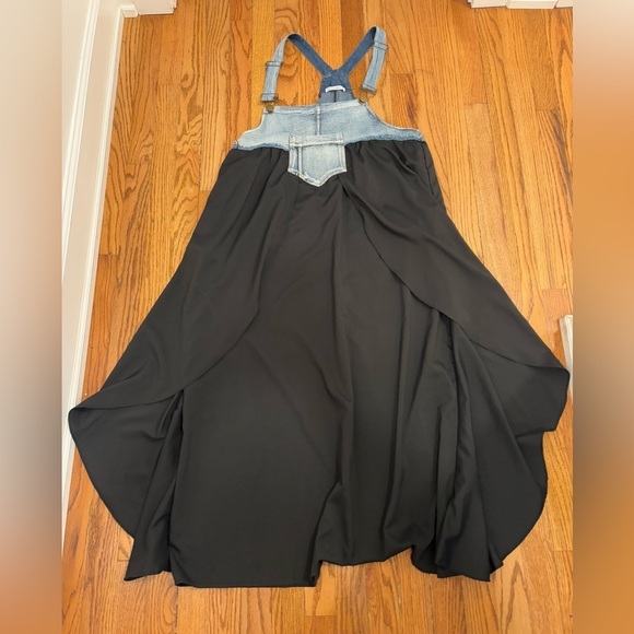 Women’s Maxi Jumper Dress Size M Black/Denim - Picture 6 of 8